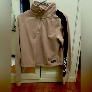 Calvin Klein Performance Pink Faux Fur Sweater Size M
